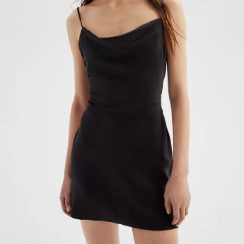 Urban Outfitters Mallory Silk Cowl Neck Slip Dress